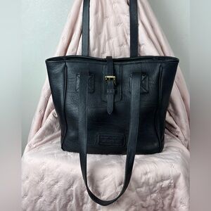 Dooney & Bourke Vintage Black All Weather Leather Tote Shoulder Bag